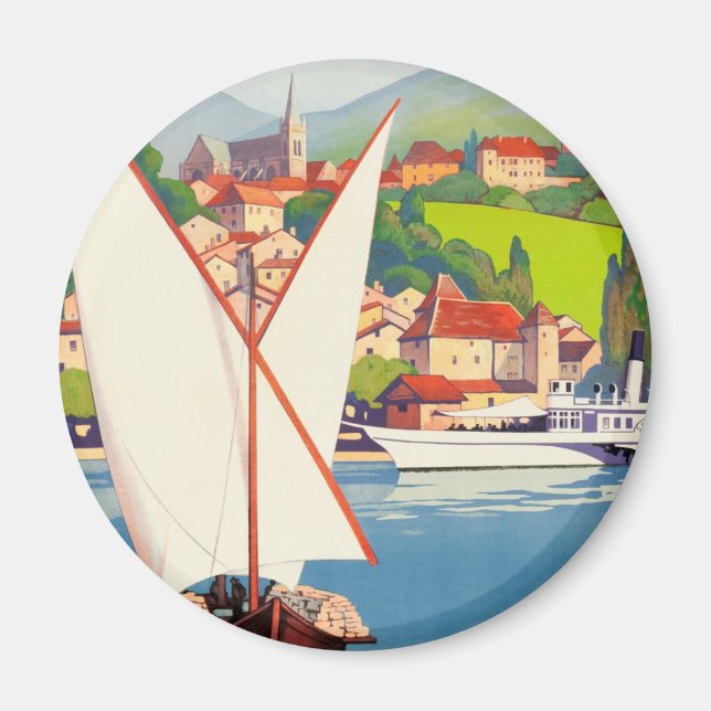 Thonon Les Bains French Travel Europe Magnet (Front)