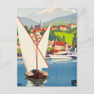 Thonon Les Bains French Travel Europe Postcard