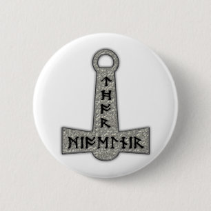 Thor Hammer Mjölnir 6 Cm Round Badge