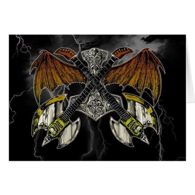 Thor Hammer of the Gods Guitars (Front Horizontal)