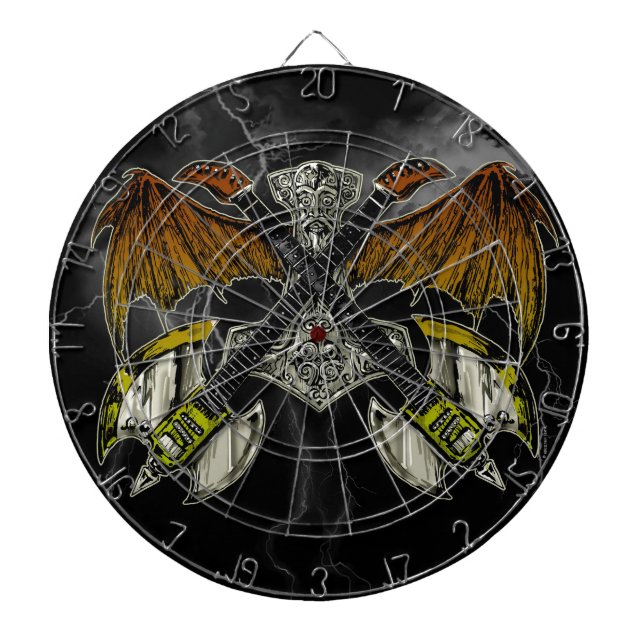 Thor Hammer of the Gods Guitars Dartboard (Front)