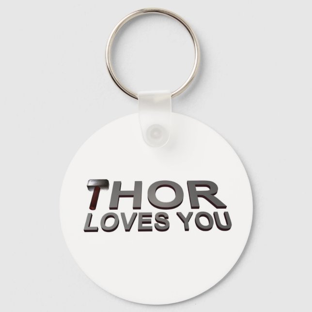 Thor Loves You Key Ring (Front)