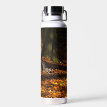 Thor thermal bottle with a photo of a squirrel