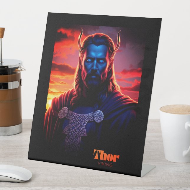 THOR VIKING PEDESTAL SIGN (In SItu)