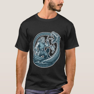 Thor vs Jormungandr Midgard Serpent Ragnarok Mjoln T-Shirt