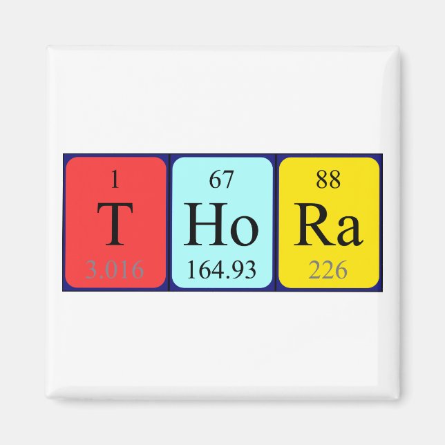 Thora periodic table name magnet (Front)