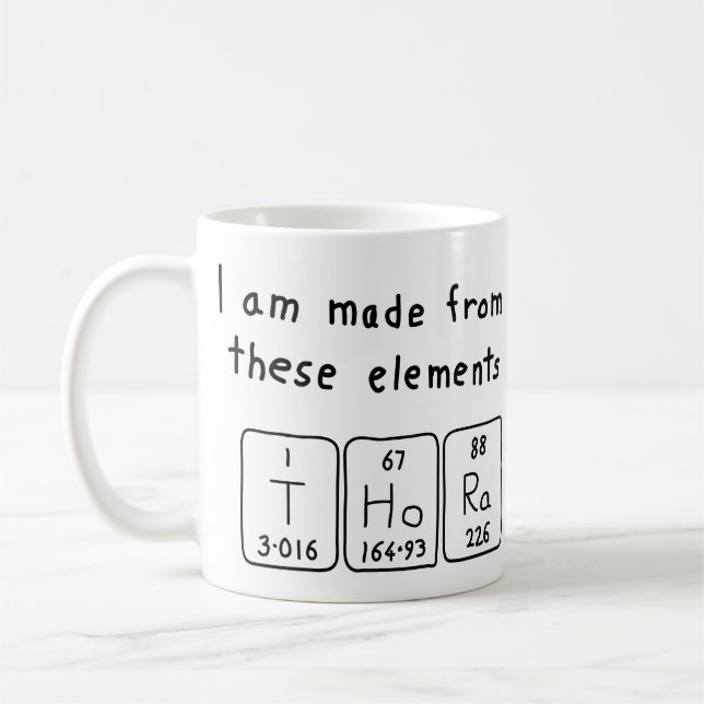 Thora periodic table name mug (Left)