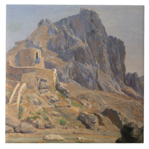 Thorald Laessoe - View of Marina Piccola, Capri Ceramic Tile