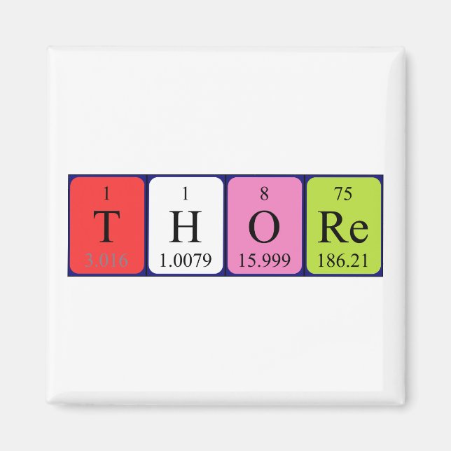 Thore periodic table name magnet (Front)