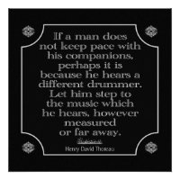 Thoreau Different Drummer - Art Print