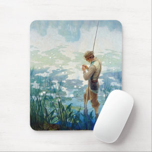 Thoreau Fishing at Walden Pond by N. C. Wyeth Mouse Pad