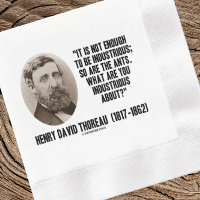 Thoreau Not Enough To Be Industrious So Are Ants