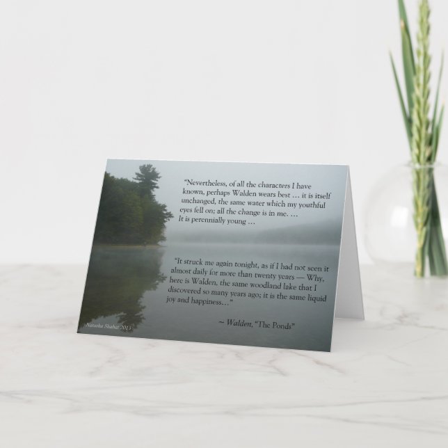 Thoreau quote greeting card (Front)