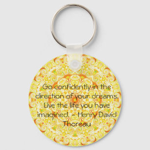 Thoreau Quotre Key Ring