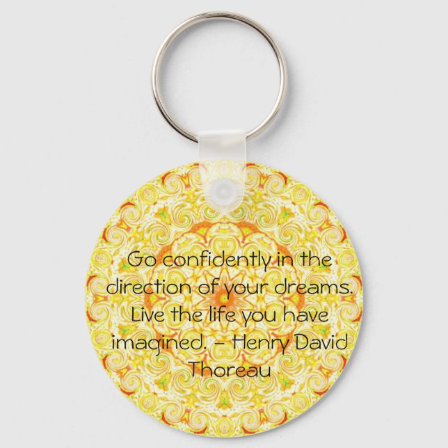 Thoreau Quotre Key Ring (Front)