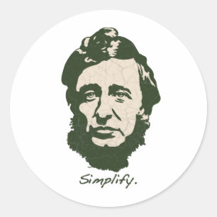 Thoreau - Simplify Classic Round Sticker