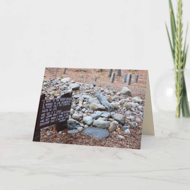 *Thoreau's location of cabin foundation. Card (Front)