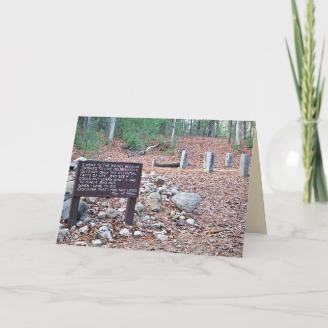 *Thoreau's location of cabin foundation. Card (Front)
