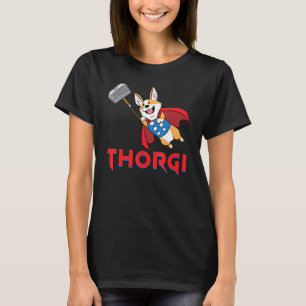 Thorgi And The Mighty Muttnir Corgi Norse God Paro T-Shirt