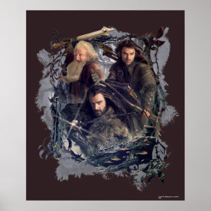 Thorin, Kili, and Balin Graphic Poster