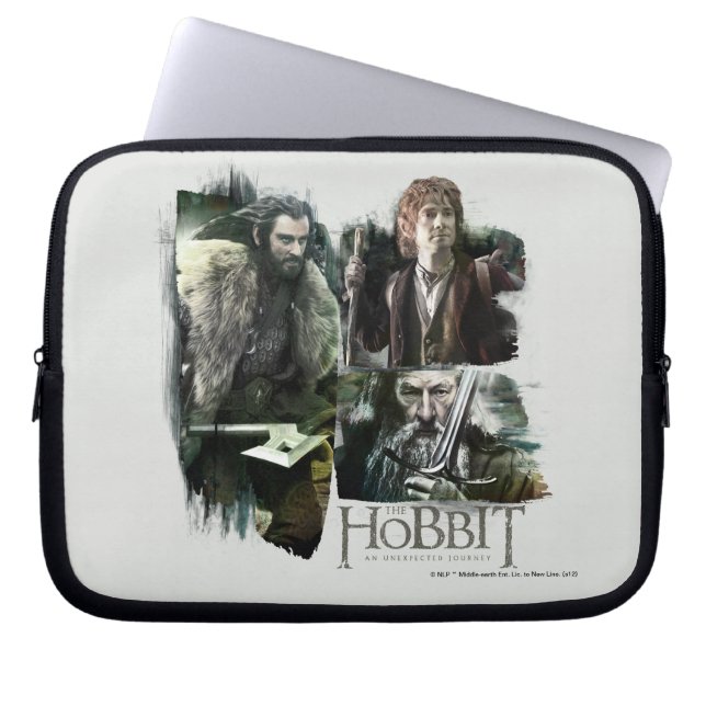 THORIN OAKENSHIELD™, BILBO BAGGINS™, & Gandalf Art Laptop Sleeve (Front)