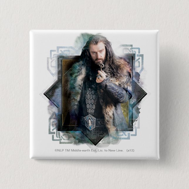 THORIN OAKENSHIELD™ Character Graphic 15 Cm Square Badge (Front)