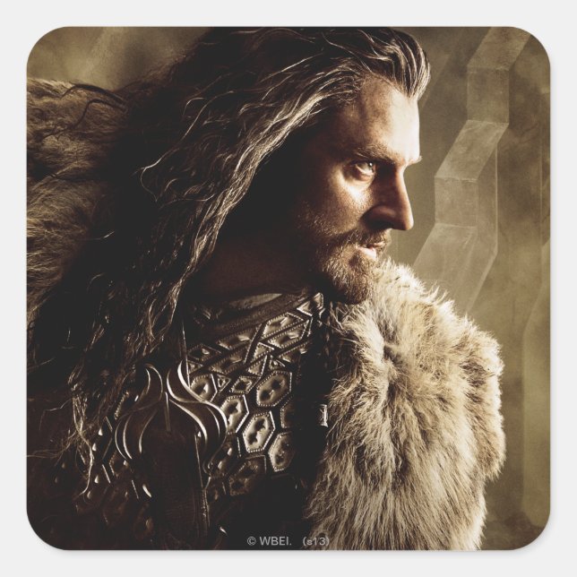 THORIN OAKENSHIELD™ Character Poster 1 Square Sticker (Front)
