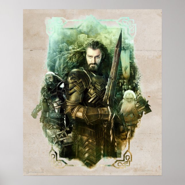 THORIN OAKENSHIELD™, Dwalin, & Balin Graphic Poster (Front)
