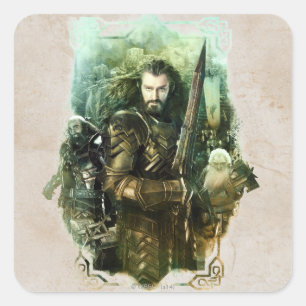 THORIN OAKENSHIELD™, Dwalin, & Balin Graphic Square Sticker