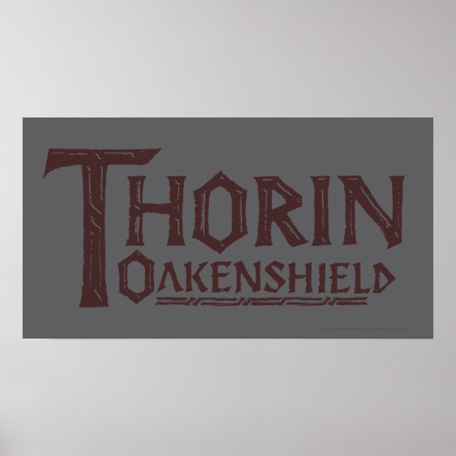 THORIN OAKENSHIELD™ Logo Brown Poster (Front)