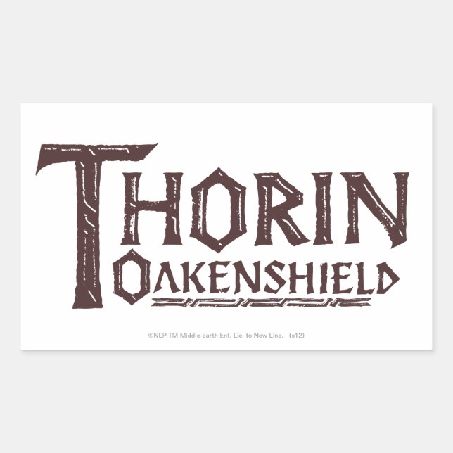 THORIN OAKENSHIELD™ Logo Brown Rectangular Sticker (Front)