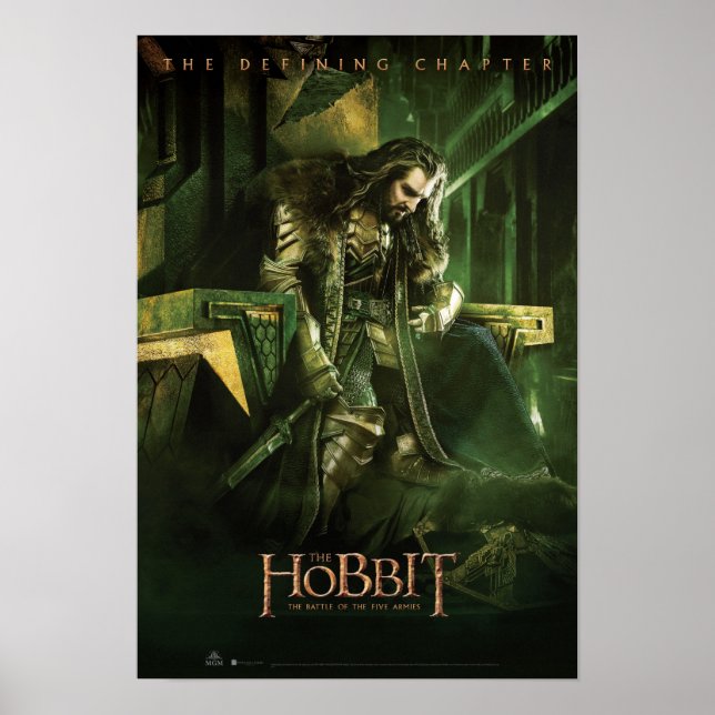 THORIN OAKENSHIELD™ On Throne Poster (Front)
