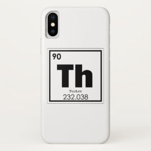 Thorium chemical element symbol chemistry formula iPhone x case