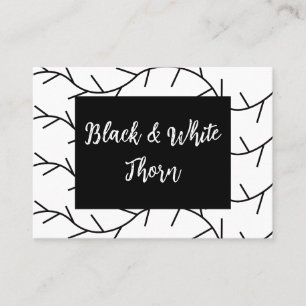 Thorn Black and White Thorn Business Card