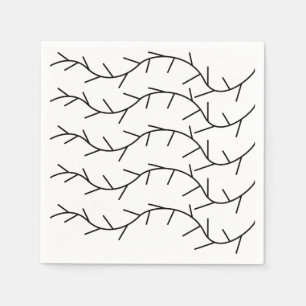 Thorn Black and White Thorn Napkin