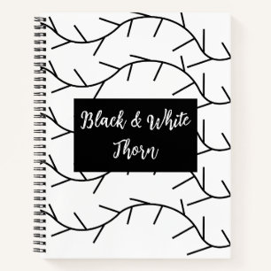 Thorn Black and White Thorn Notebook