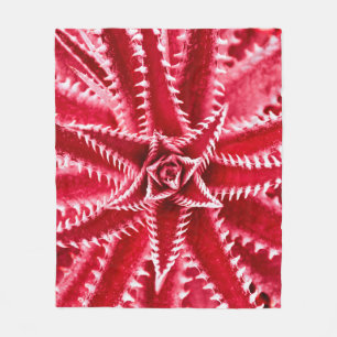 thorn cactus,natural pattern,abstract red backgrou fleece blanket