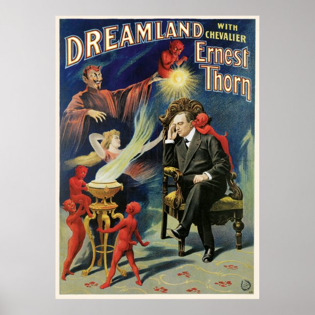 Thorn Magician ~ Dreamland Vintage Magic Act Poster (Front)