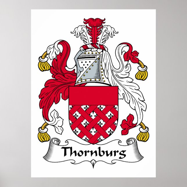 Thornburg Family Crest Poster (Front)