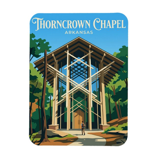 Thorncrown Chapel USA Magnet (Vertical)