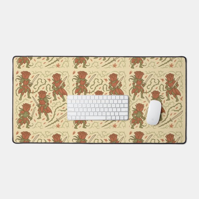 Thorned Sword Rose Art Desk Mat (Keyboard & Mouse)