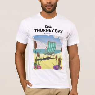 Thorney Bay, Essex Seaside travel poster T-Shirt