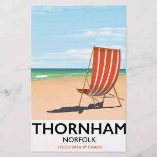 Thornham Norfolk seaside travel poster. Stationery