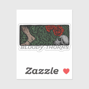 Thorns Skull Roses Feet Mediaeval Coloured Floral
