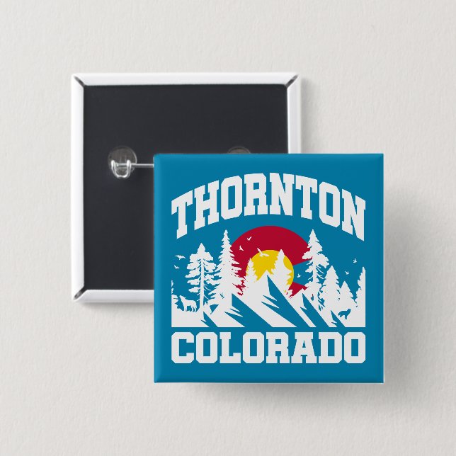 Thornton,Colorado 15 Cm Square Badge (Front & Back)