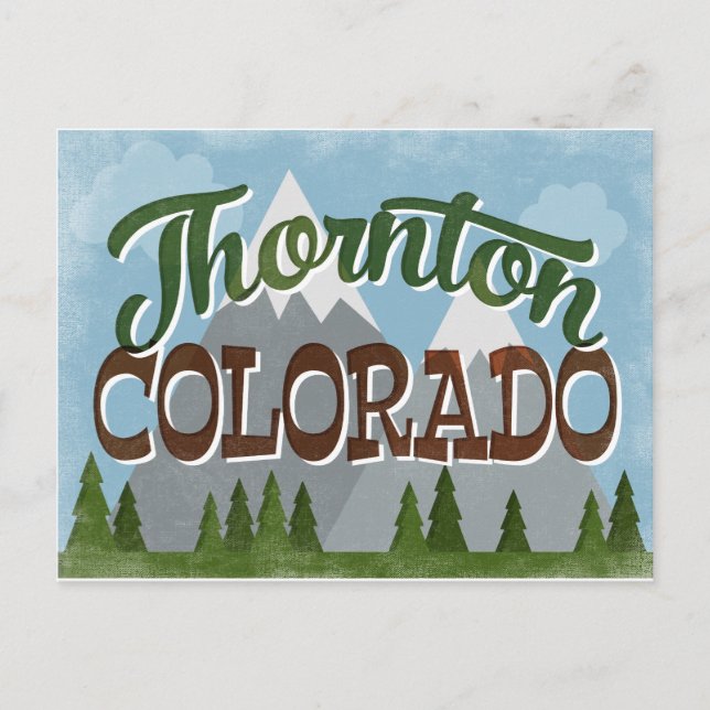 Thornton Colorado Snowy Mountains Postcard (Front)
