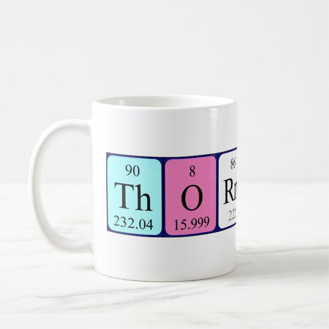 Thornton periodic table name mug (Left)