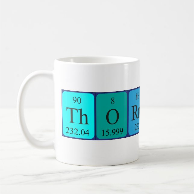 Thornton periodic table name mug (Left)