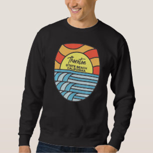 Thornton State Beach California Ca Beach  Sunset Sweatshirt