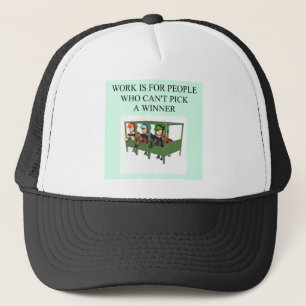 thorough bred horse racing design trucker hat